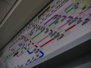 斜線が特徴の大阪市営地下鉄旧料金表