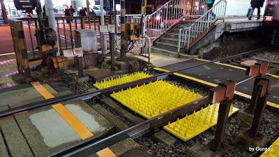 線路内通行は危険です － 島ノ関駅