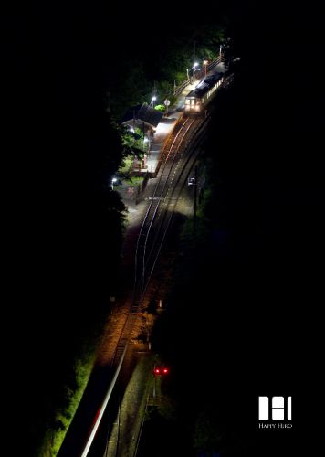 夜の坪尻駅