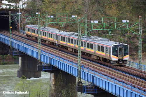 E129系 普通列車 A編成×2　 春の魚野川