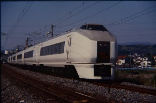 常磐線651系　泉駅の腕木式信号機　1997-04-26