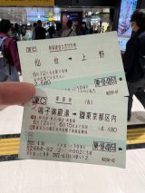 仙台駅から新幹線やまびこ74号東京行き自由席