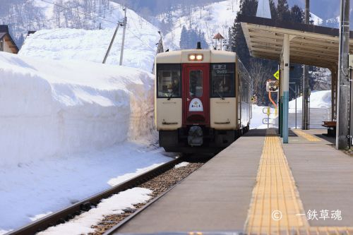 豪雪地帯のローカル駅