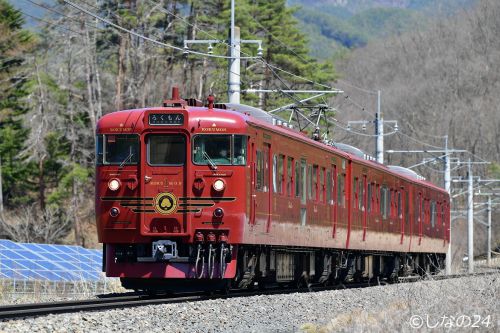 しなの鉄道「ろくもん」がJR篠ノ井線松本まで入線