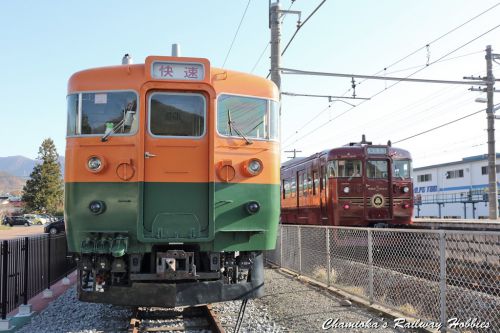 《鉄道写真》湘南色169系と115系「ろくもん」