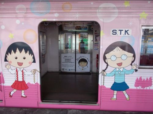 ちびまる子ちゃんのラッピングトレイン（ 1000形）静岡鉄道