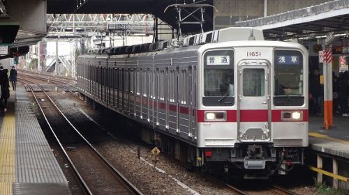 小菅の複々線を走る様々な列車達 東武の車両編 13 10030系　6R車 50番台