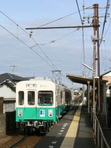 600形電車を元山駅にて
