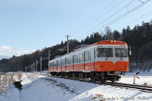 《鉄道写真》(アルピコ交通上高地線)リバイバルカラー3000形