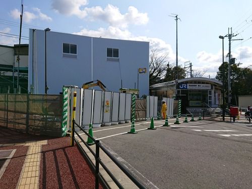 和泉鳥取駅バリアフリー工事の様子（2018.2.8）