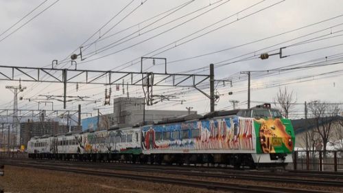 【蔵出し】『旭山動物園号』と711系電車の競演