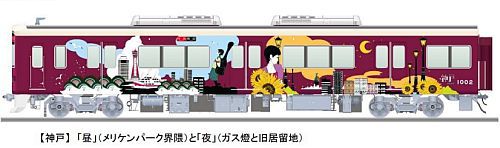 阪急、観光地をラッピングした電車を17日から運転