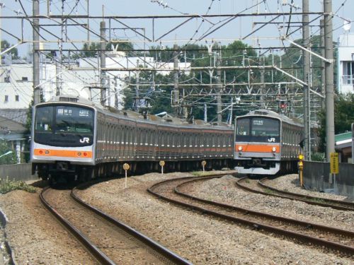 武蔵野線205系電車の離合