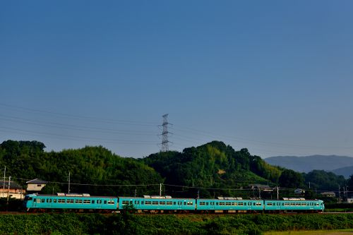 和歌山線を行き交う１１７系電車（笠田～西笠田）