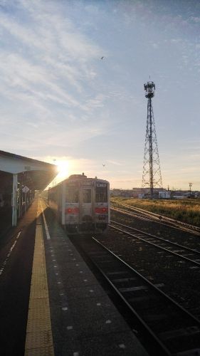 今朝の花咲線始発列車は所定のキハ54形で運用
