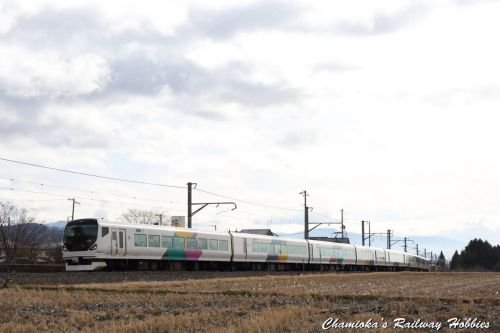 《鉄道写真》大糸線を走るE257系「あずさ3号」