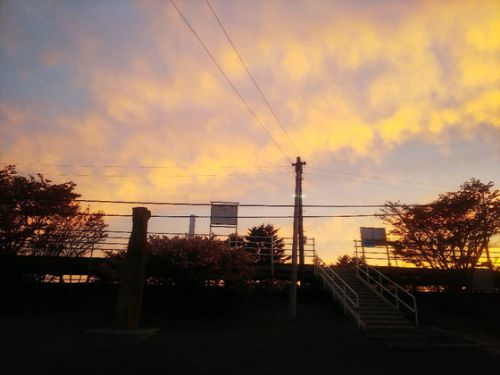 夕暮れの花咲線東根室駅