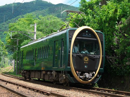 えいでんの緑の電車　～叡山電鉄“ひえい”　“青もみじきらら”～
