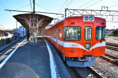 岳南電車　ジヤトコ前駅と富士山バックの撮り鉄