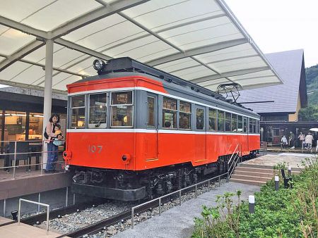 静態保存された箱根登山鉄道１０７