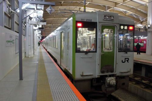 【磐越西線 242D乗車記】 キハ110系５両編成の会津若松行き最終列車は夜汽車の雰囲気！