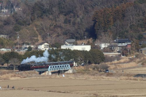 小貝川を渡る白煙　- 2019年・真岡鉄道 -