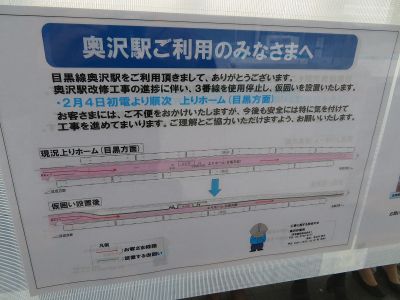 東急目黒線奥沢駅3番線