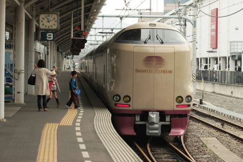 2019年8月の岡山・広島・鳥取・兵庫旅行　5　岡山駅を発着する特急車両　285系サンライズ「出雲・瀬戸」その2