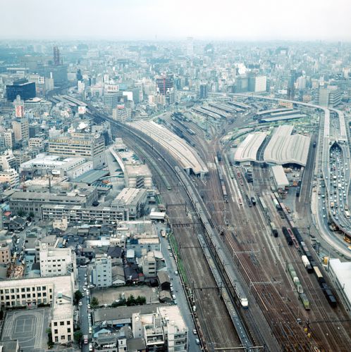 　超高層ビルからの 新幹線　1971.10.9