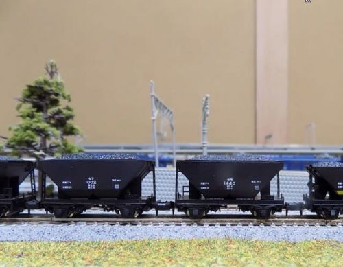 MICROACEのA3001 セラ１とA3012セフ１・セラ１セットと蒸気機関車の付属品で纏めた九州地区の石炭列車
