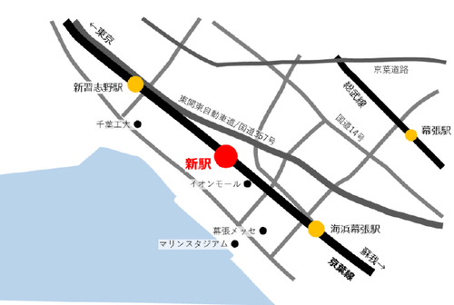 【JR東日本千葉支社】京葉線・幕張新都心地区の新駅工事着手を発表。2023年開業予定