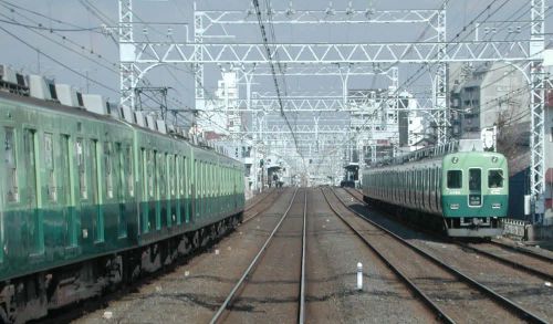 京阪　8000系　被り付き画像【京阪本線】 2002.DEC