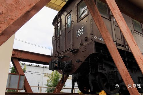 静態保存　長野電鉄500形電気機関車