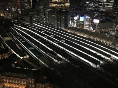 夜の東京駅俯瞰