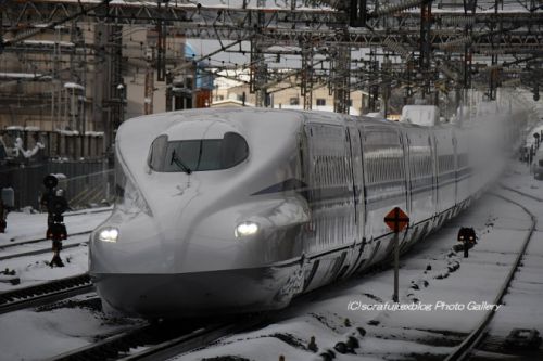 N700S 雪の米原駅にて