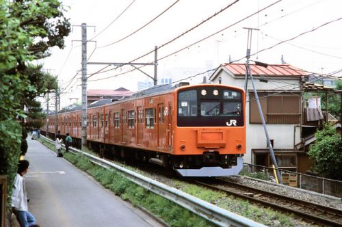 　青梅線の クモハ40 と 青梅鉄道公園　1998.5.4