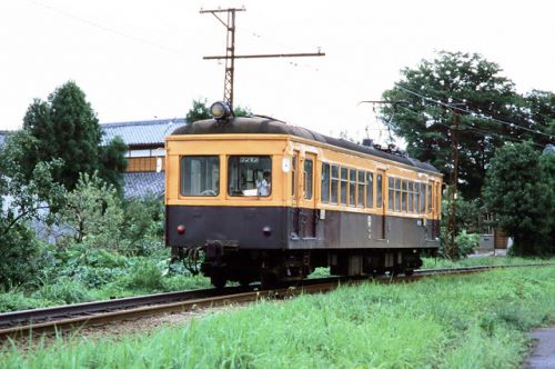 　雨上がりの 蒲原鉄道 五泉　1998.8.28
