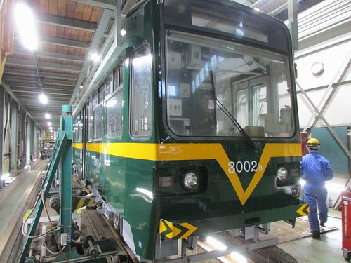 【筑豊電気鉄道】阪堺電車カラーの3000形を運行（2021.7.8～約3年間）