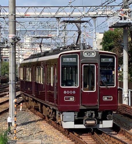 阪急神戸線朝ラッシュ 8008F・8000F・8033F 等
