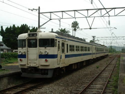 鹿児島本線475系　九州新幹線開業約７ヶ月前　2003-08-13
