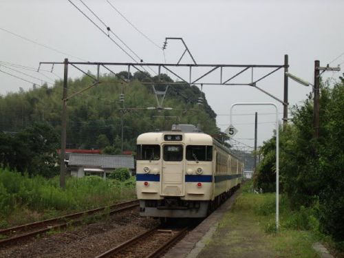 鹿児島本線475系　急行型電車を乗り継ぎ　2003-08-13