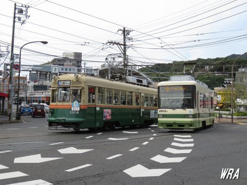 【西広島～福島町】太田川放水路で広島電鉄を激写！