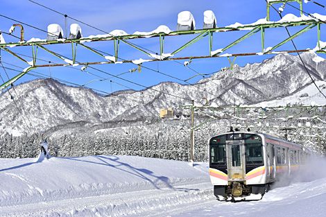 上越線大雪開通一番列車　E129系　2021.12.29