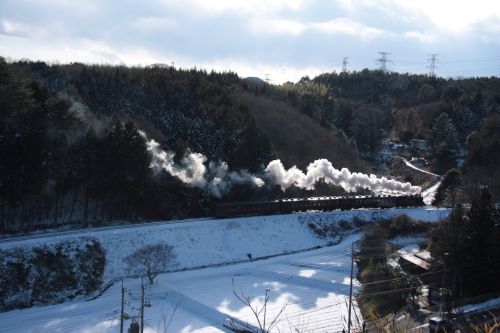 雪は止んで白煙が光った　- 2011年・真岡鉄道 -